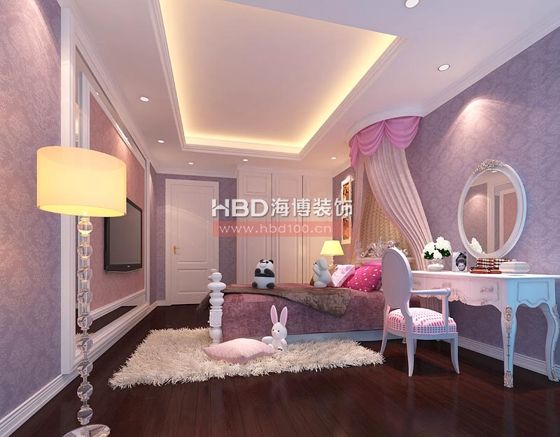 歐式別墅裝修,兒童房設計效果圖.jpg 歐式別墅裝修,兒童房設計效果圖.jpg