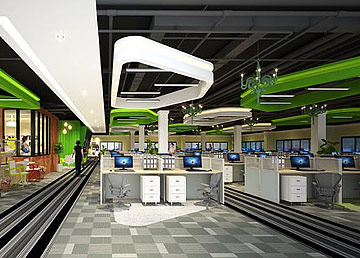 酷狗音樂天河區(qū)寫字樓裝修設(shè)計(jì)