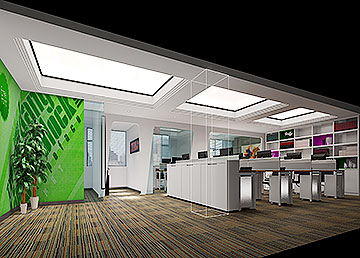 樂天創(chuàng)意園寫字樓裝修前臺設(shè)計